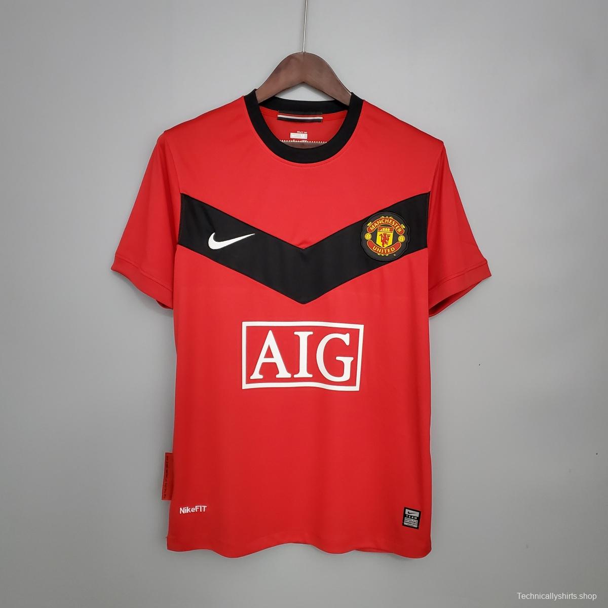 Retro 09/10 Manchester United home Soccer Jersey