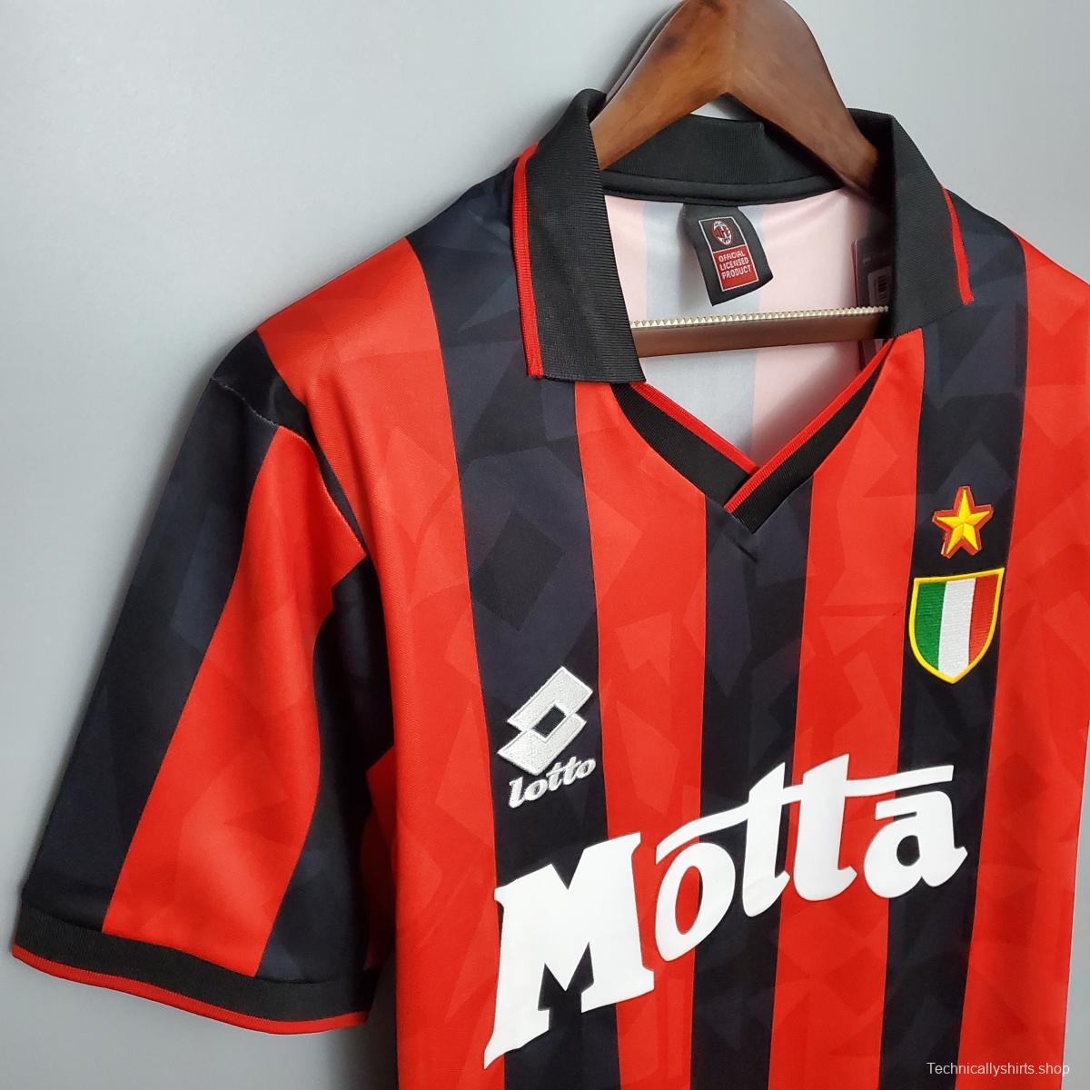 Retro 93/94 AC Milan home Soccer Jersey