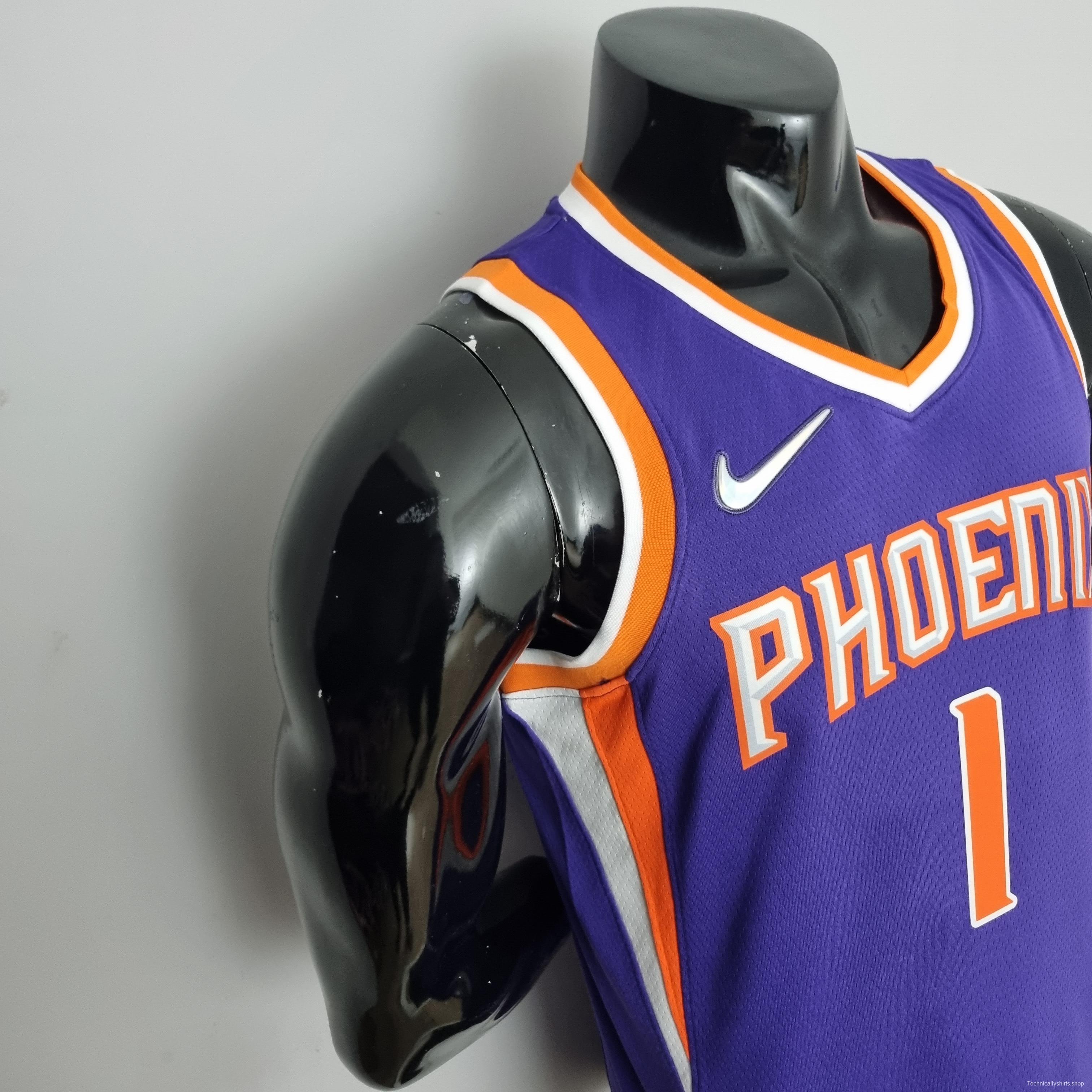 75th Anniversary Booker #1 Phoenix Suns Purple NBA Jersey