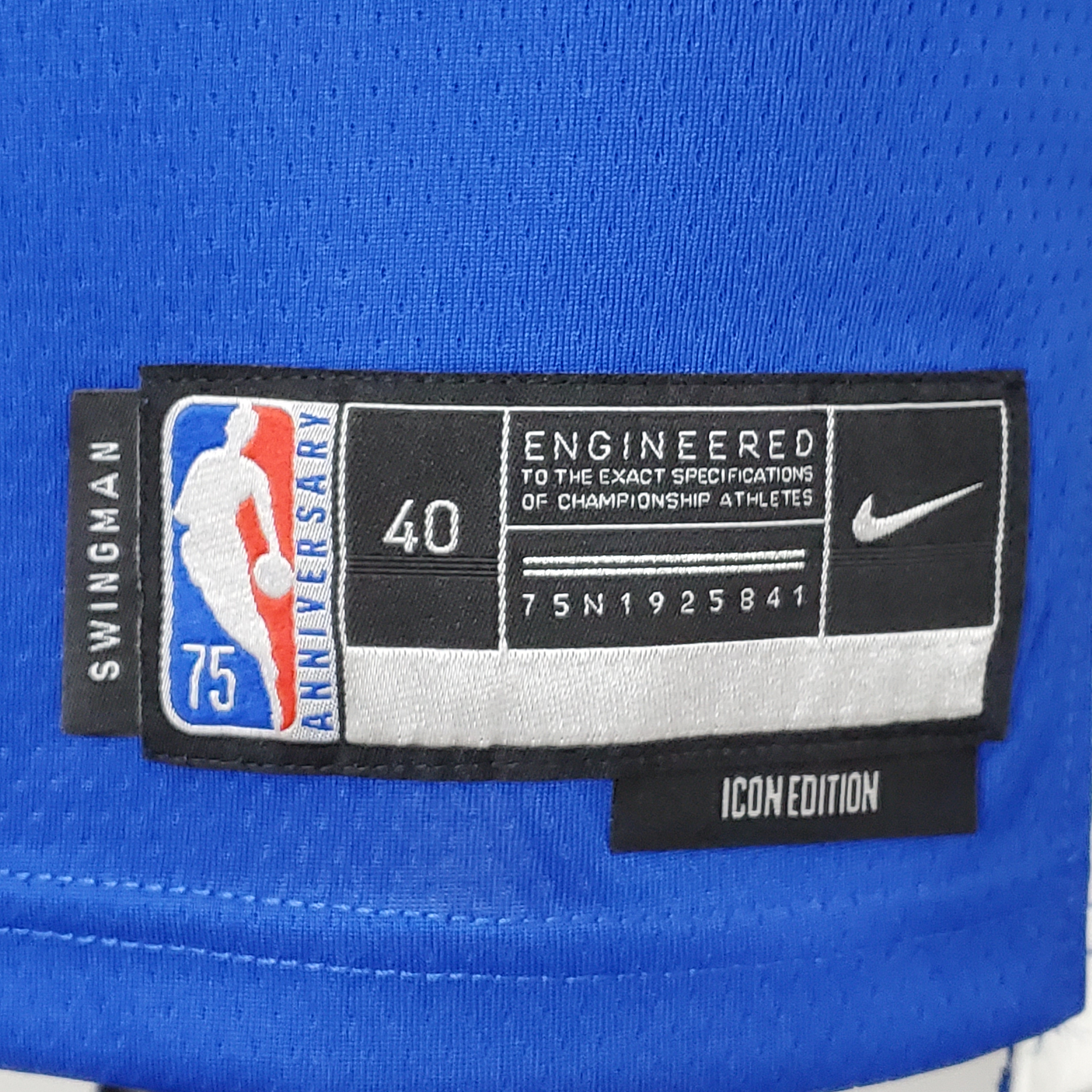 75th Anniversary Golden State Warriors Curry #30 Mexico Edition Blue NBA Jersey