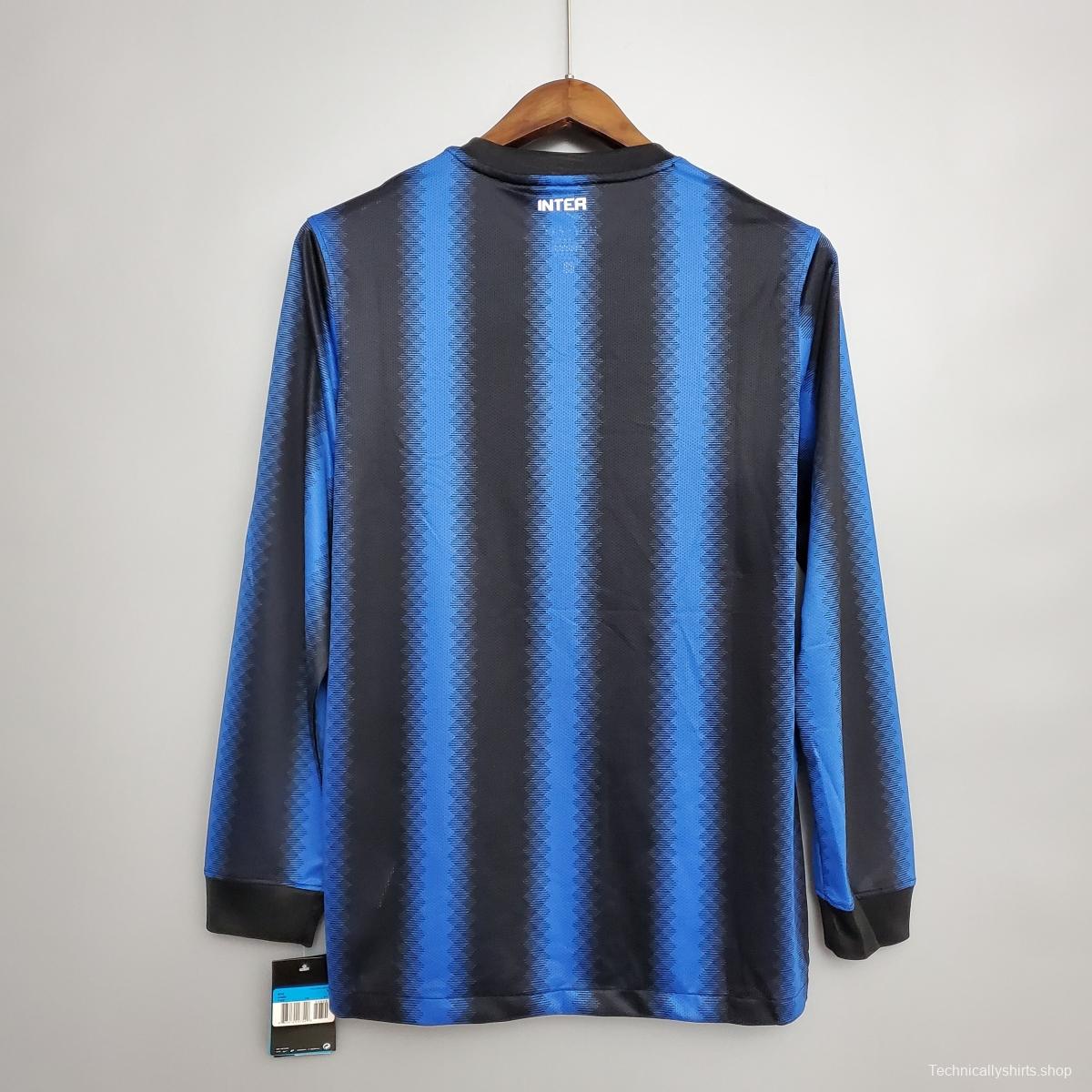 Retro long-sleeved 10/11 Inter Milan home Soccer Jersey