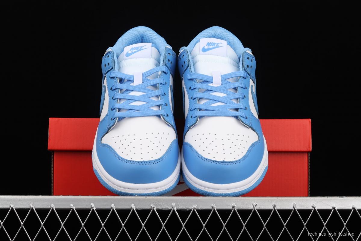 NIKE DUNK Low University Blue White Blue North Carolina White Blue Slam Dunk Series low side Leisure Sports Skateboard shoes DD1391-102