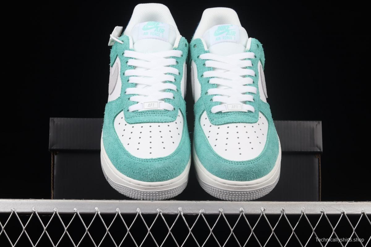 NIKE Air Force 1' 07 Low light green suede stitching low-top casual board shoes BQ8988-102