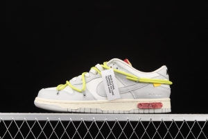 OFF-White x NIKE DUNK Low 04 of 50 OW Grey Leisure Sports Skateboard shoes DM1602-106