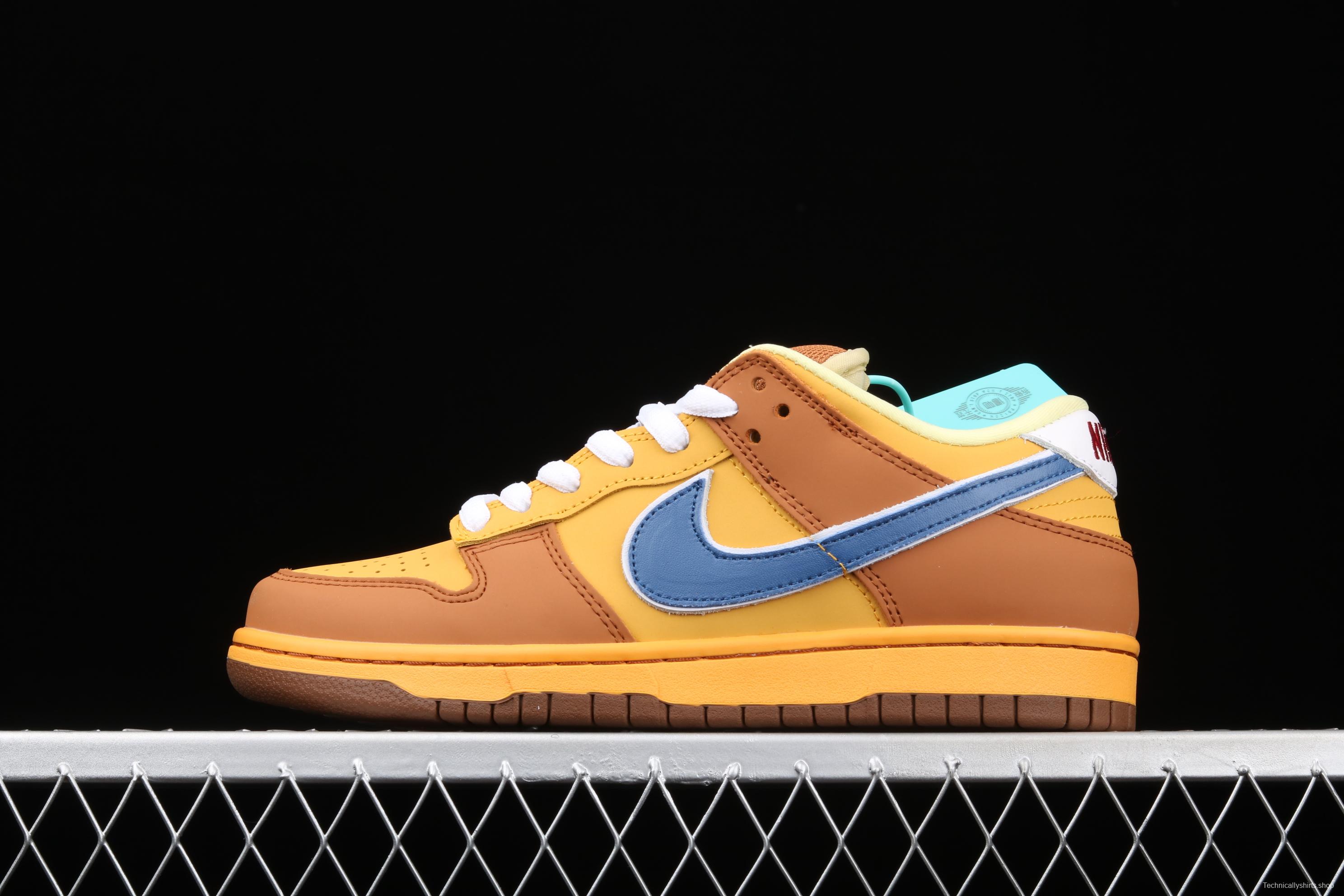 Nike DUNK Low Newcastle Brown Ale TS with the same yellow beer super-limited color matching Newscale low-top skateboard shoes 313170-741