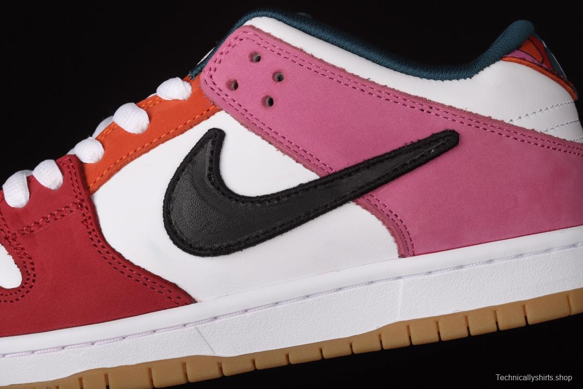 Parra x Nike SB DUNK Low Multi-Color 2021 Slam Dunk Series low-side leisure sports skateboard shoes mandarin duck color difference splicing double small hooks DH7695-2021