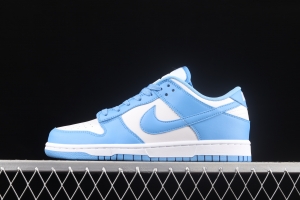 NIKE DUNK Low University Blue White Blue North Carolina White Blue Slam Dunk Series low side Leisure Sports Skateboard shoes DD1391-102