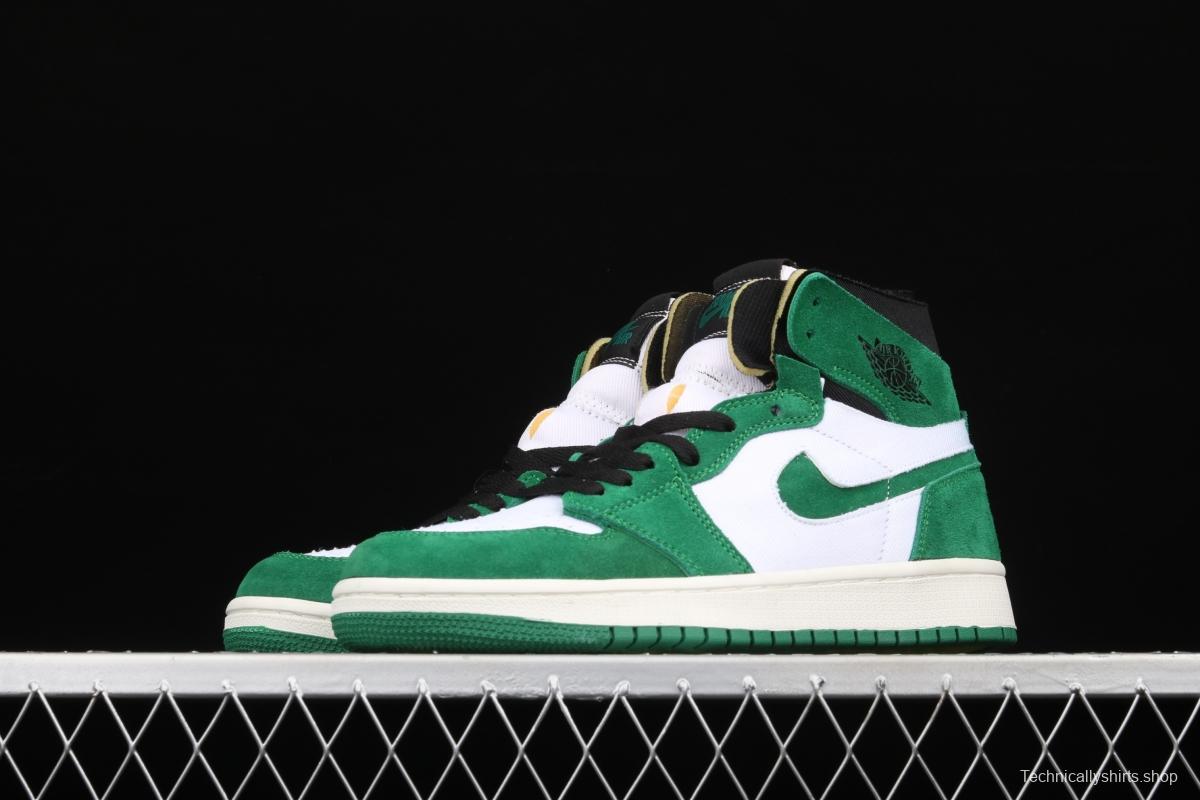 Air Jordan 1 Zoom CMFT StAdidasium Green white and green splicing CT0978-300