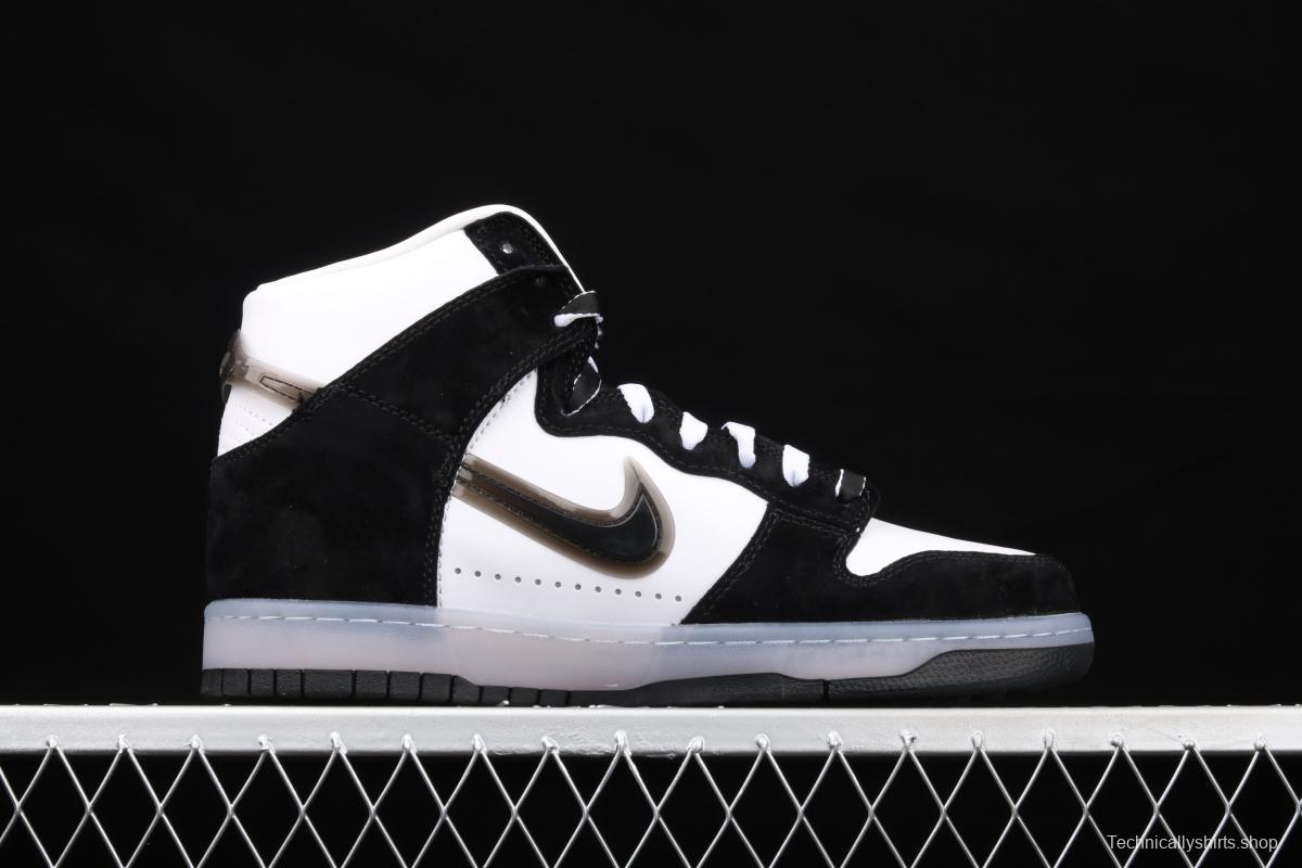 Slam Jam x NIKE DUNK High joint series full head leather high top leisure skateboard shoes DA1639-101,