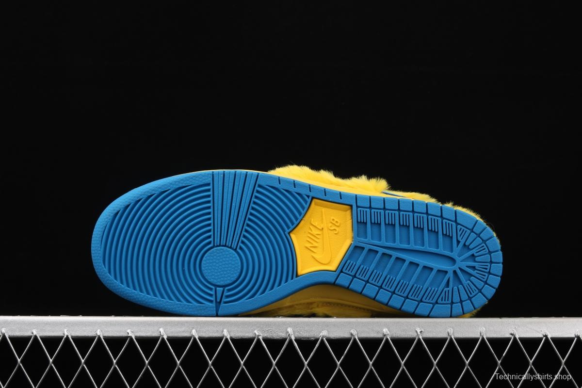 Grateful DeAdidas x NIKE SB DUNK Low Yellow Bear joint style yellow and blue bear sports skateboard shoes CJ5378-700