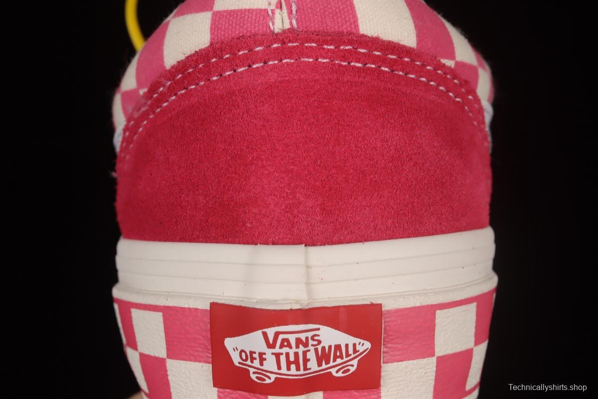 Vans Style 36 Anaheim Pink and White Checkerboard Low Help Casual Board Shoes VN0A38GF2U9