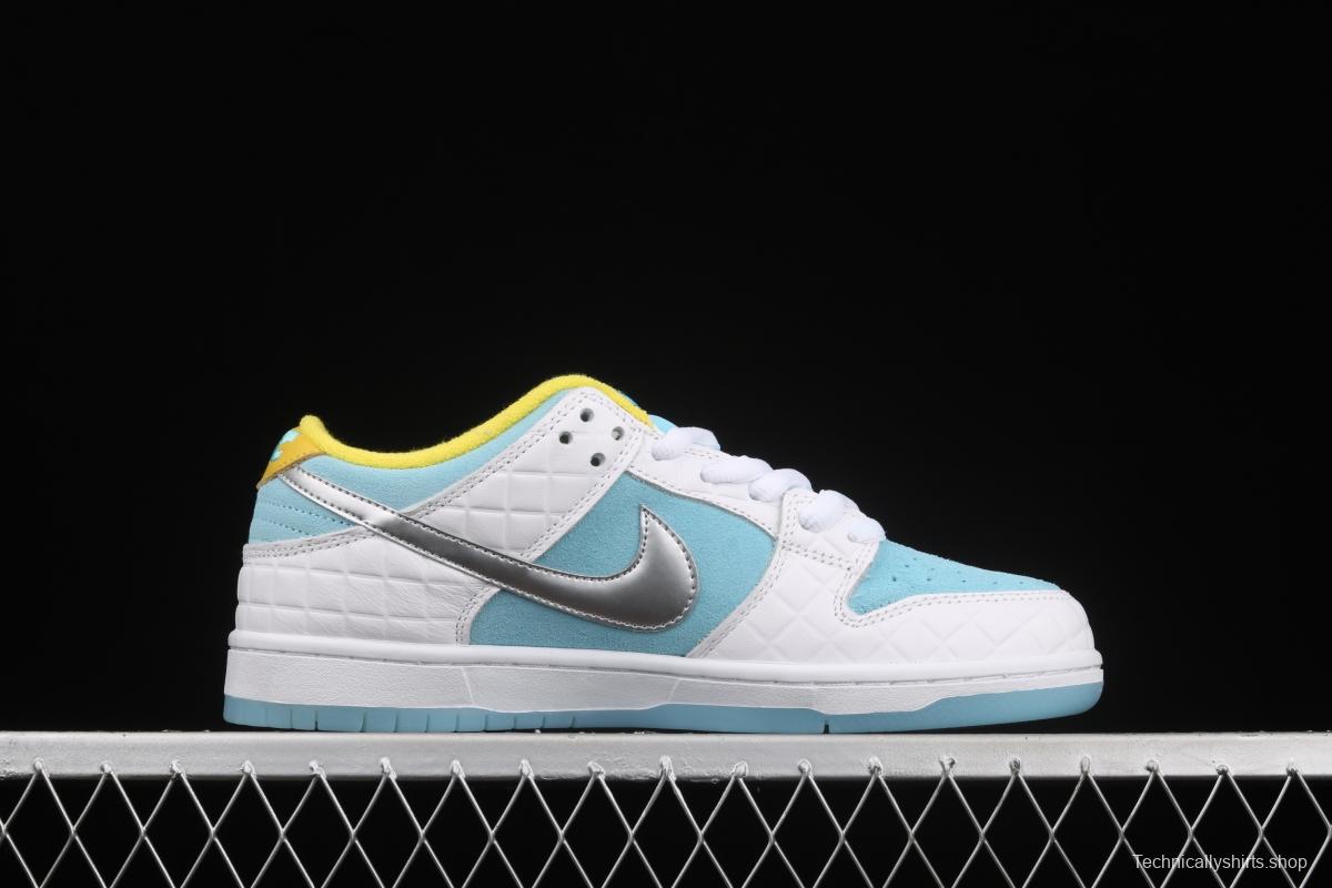 NIKE SB DUNK Low Pro QS LAGOON PULSE silver ice blue low-top skateboard shoes DH7687-400