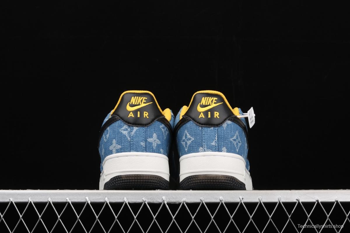 NIKE Air Force 1y07 Levitte denim series LV co-named leisure sports board shoes 315111-222,