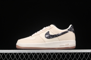 NIKE Air Force 1x07 canvas low-top casual board shoes DJ4631-200