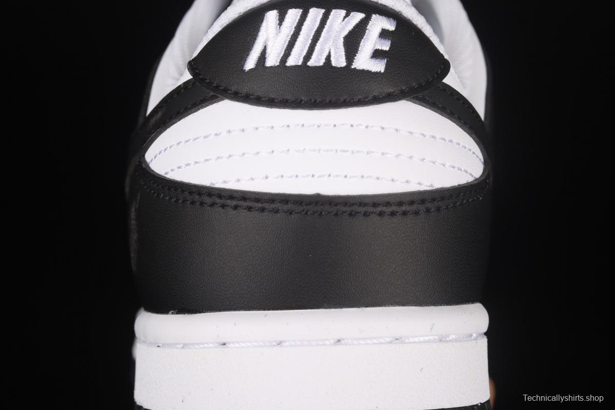 NIKE DUNK Low Next Nature White/Black Environmental Protection Series Black and White Panda 2.0 Leisure Skateboard shoes DD1873-102