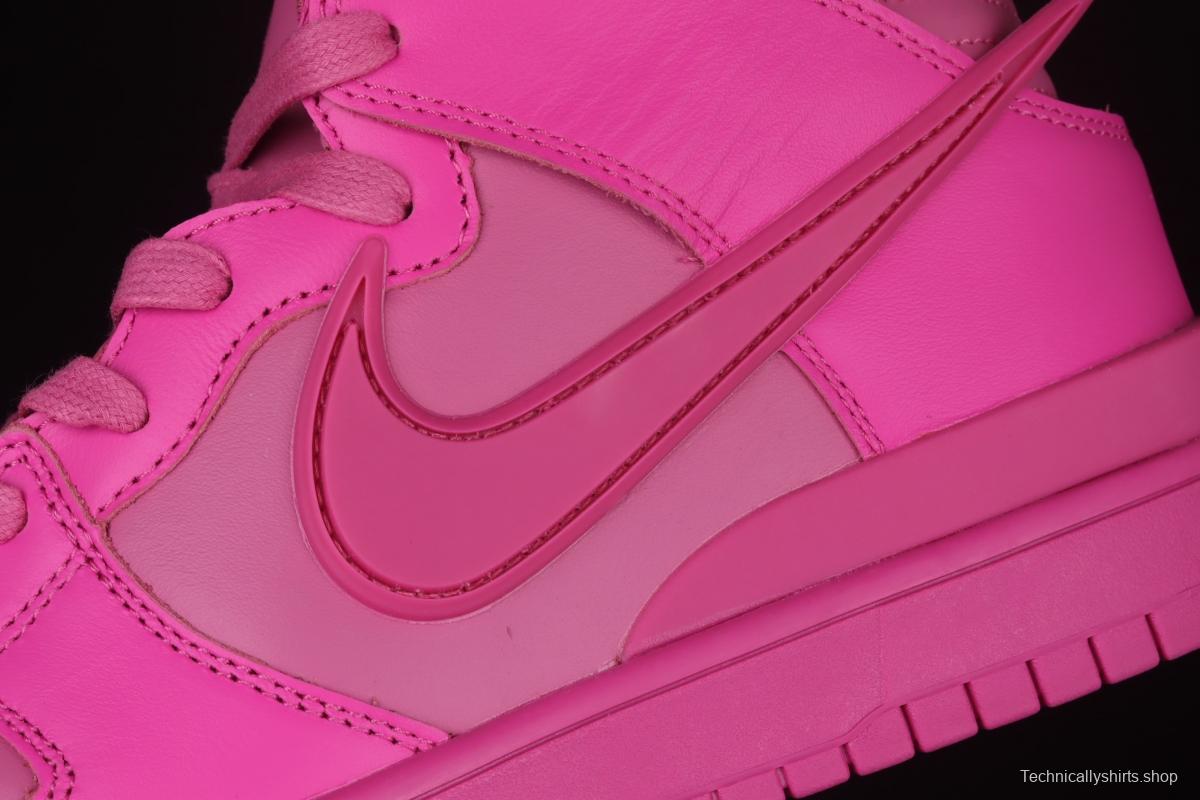 Ambush x NIKE DUNK High joint style pink high-top casual board shoes CU7544-600