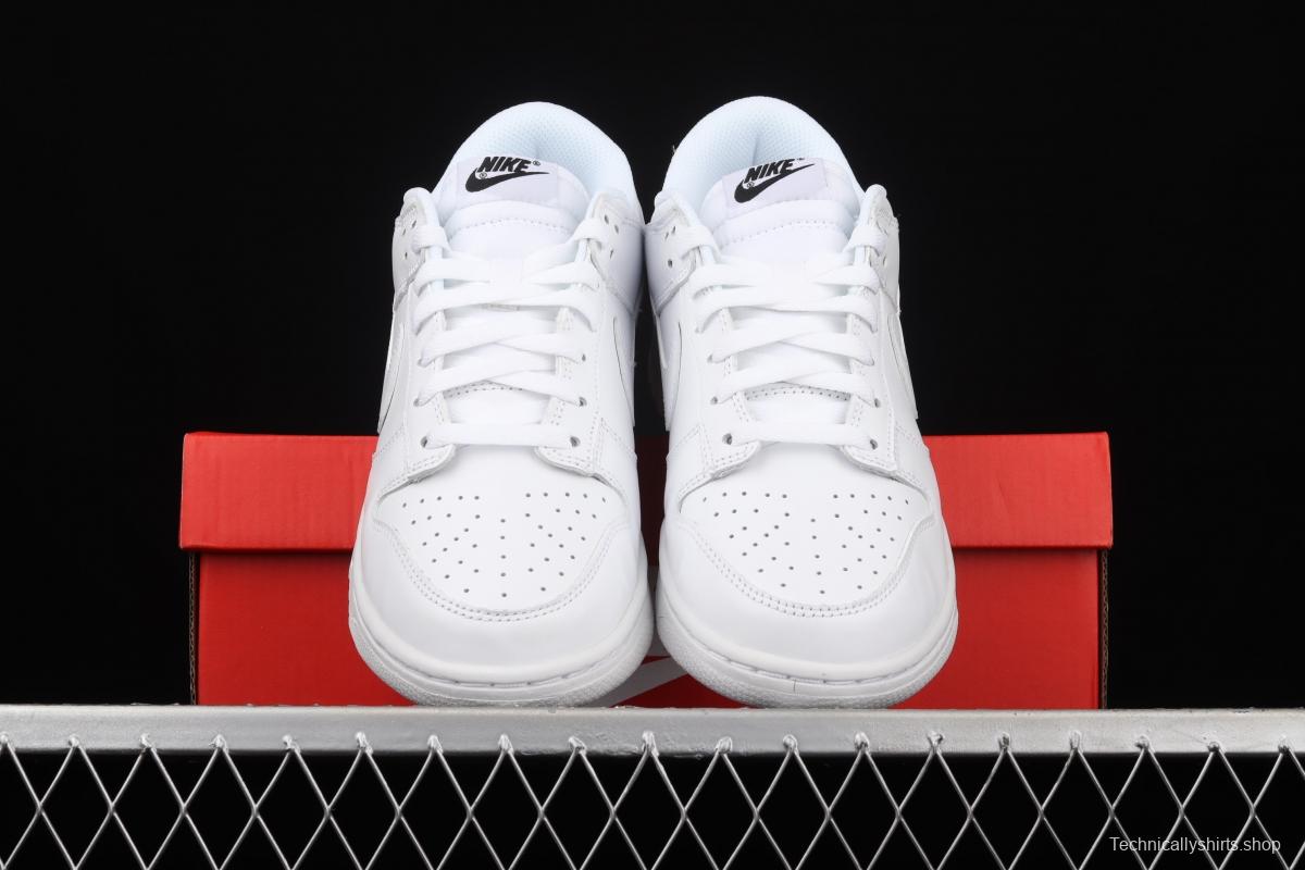 NIKE SB DUNK Low Prm pure white color SB buckle rebound fashion leisure board shoes DD1503-109