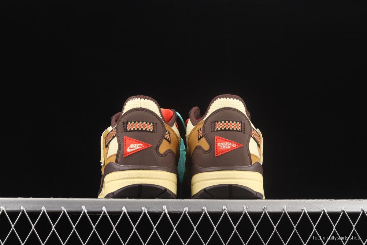 Travis Scoot x Nike Air Max 1 joint beige vintage casual running shoes DO9392-200