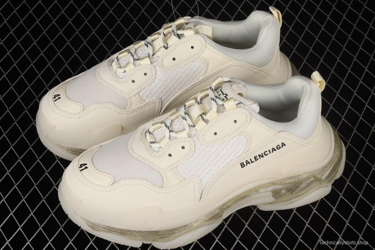 Balenciaga Triple S 3.0 full-combination nitrogen crystal outsole W2GA19100 for retro casual running shoes