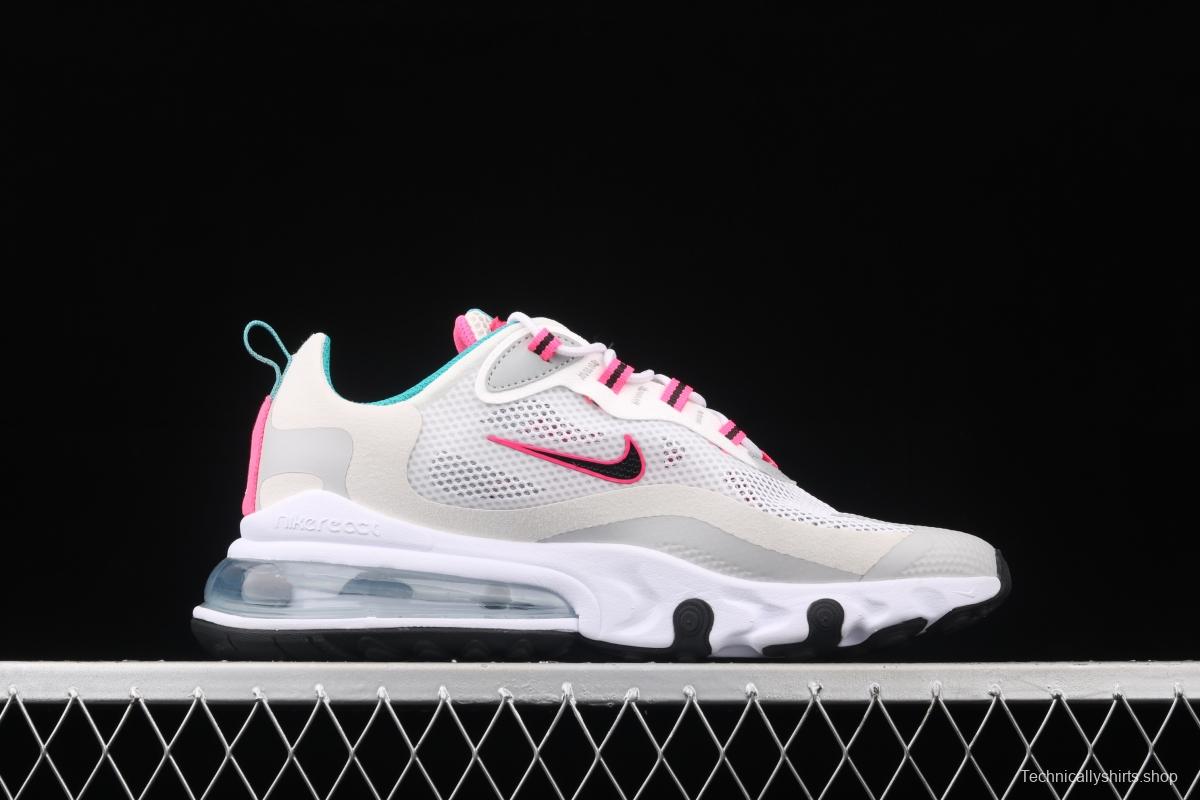 NIKE Air Max 270React new high-frequency mesh hollowing out function half-palm air cushion running shoes CZ1612-100