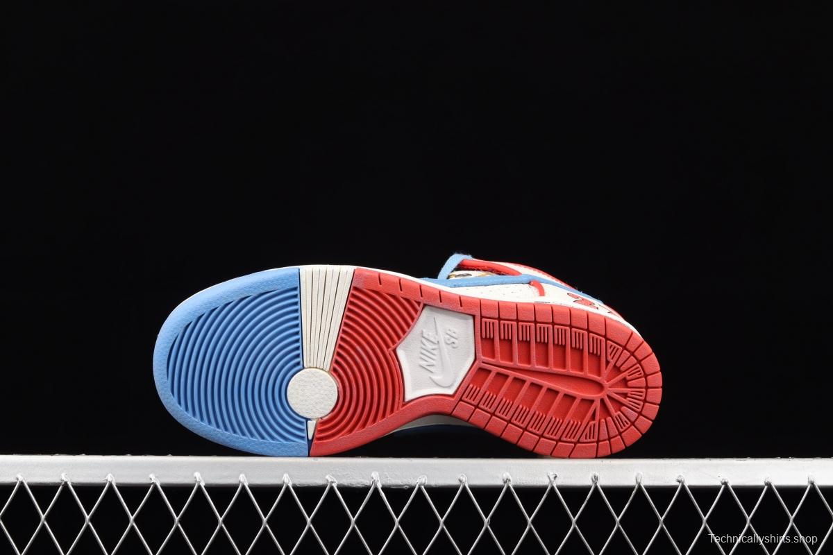 Magnus Walker x NIKE DUNK High Pro Decon QS [Porsche 911] White, blue and red high top casual skateboard shoes DH7683-100