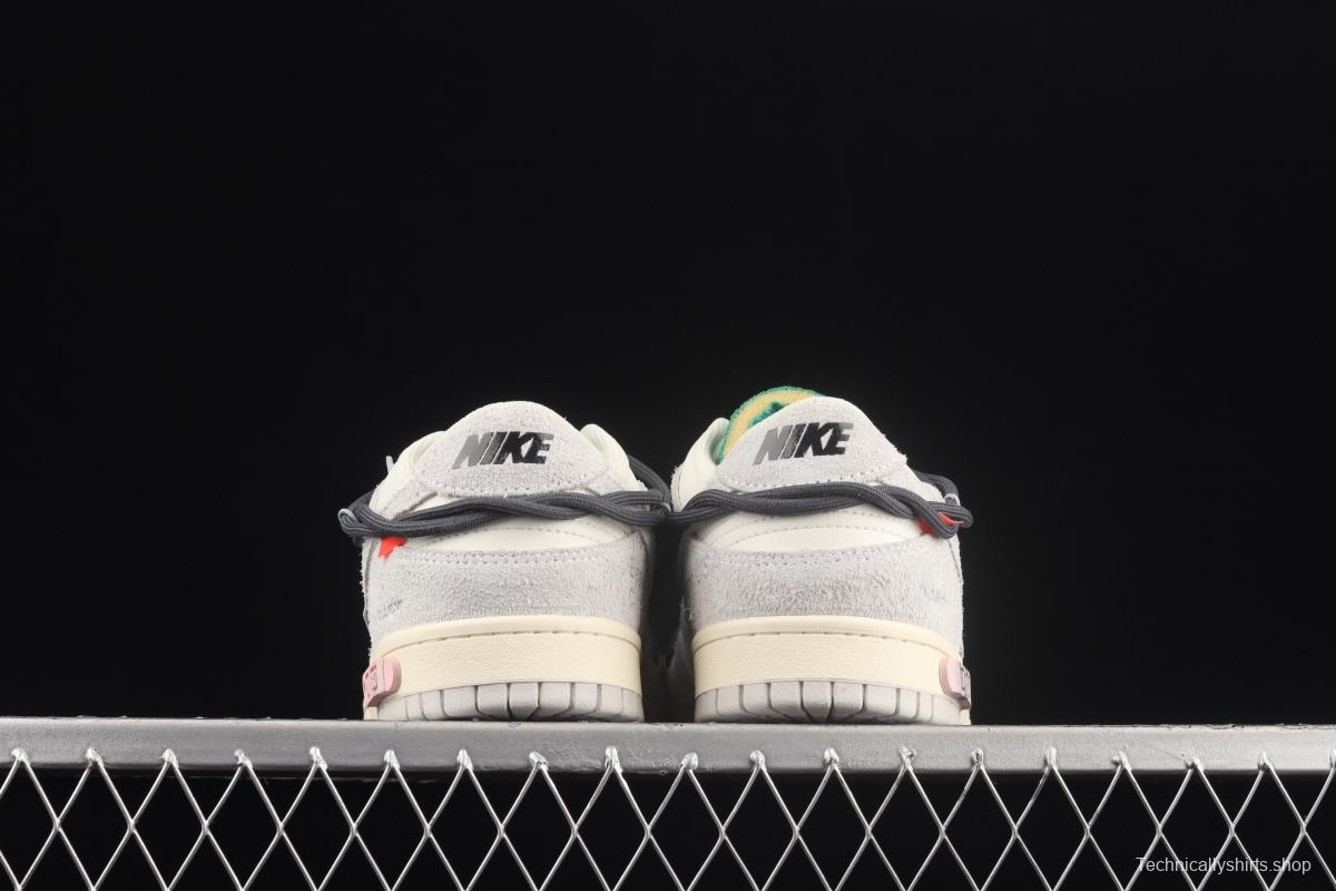 OFF-White x NIKE DUNK Low OW SB buckle rebound fashion casual board shoes DJ0950-115