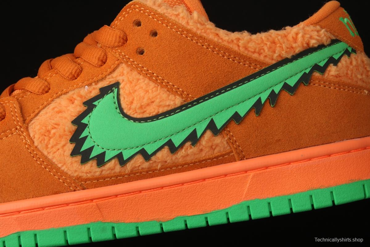 Grateful DeAdidas x NIKE SB DUNK Low Yellow Bear joint style yellow and green bear sports skateboard shoes CJ5378-800