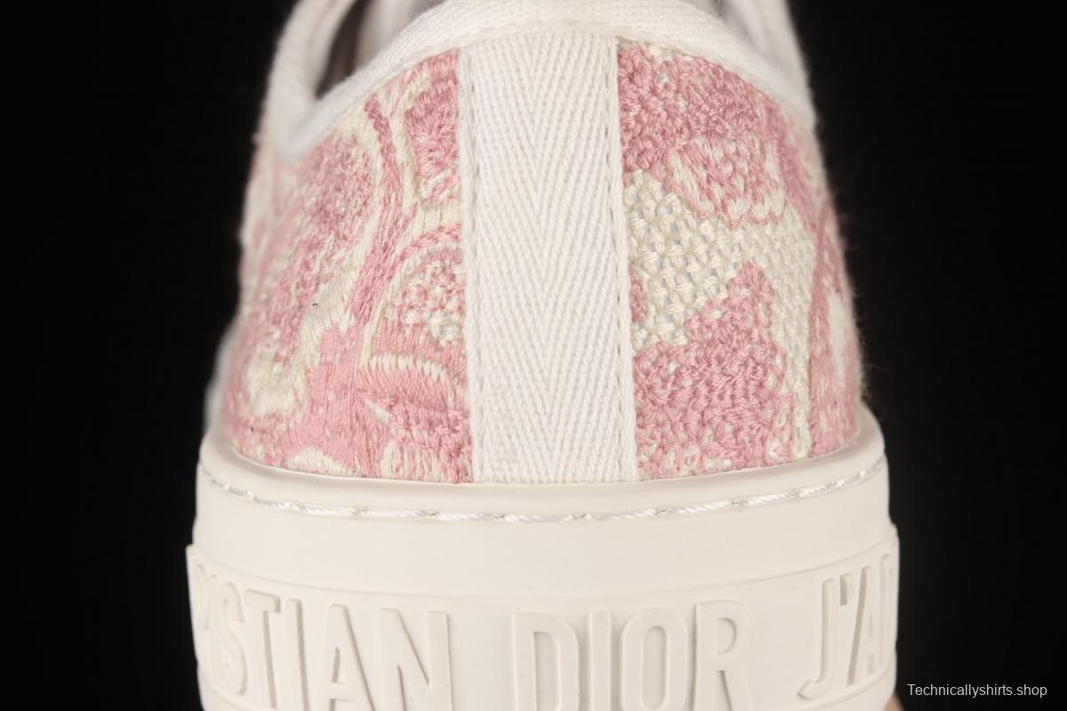 Dior Walk'n Dior 21s embroidery series 3D canvas low upper shoes KCK211BWES19R