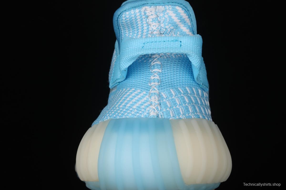 Adidas Yeezy 350 Boost V2 CI1173 Darth Coconut 350 second generation silver powder hollowed-out North Carolina blue color match