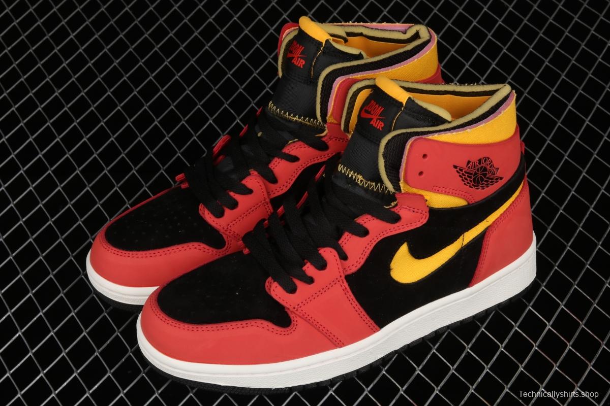 Air Jordan 1 Zoom CMFT AJ Black, Red, Yellow, CT0978-006