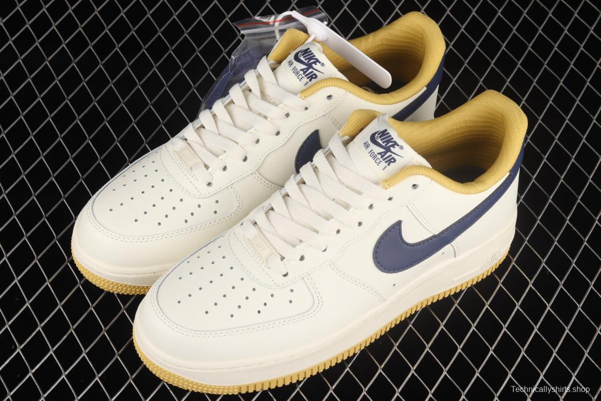 NIKE Air Force 1x07 Low white, yellow and black hook low-top casual board shoes AQ2288-111,