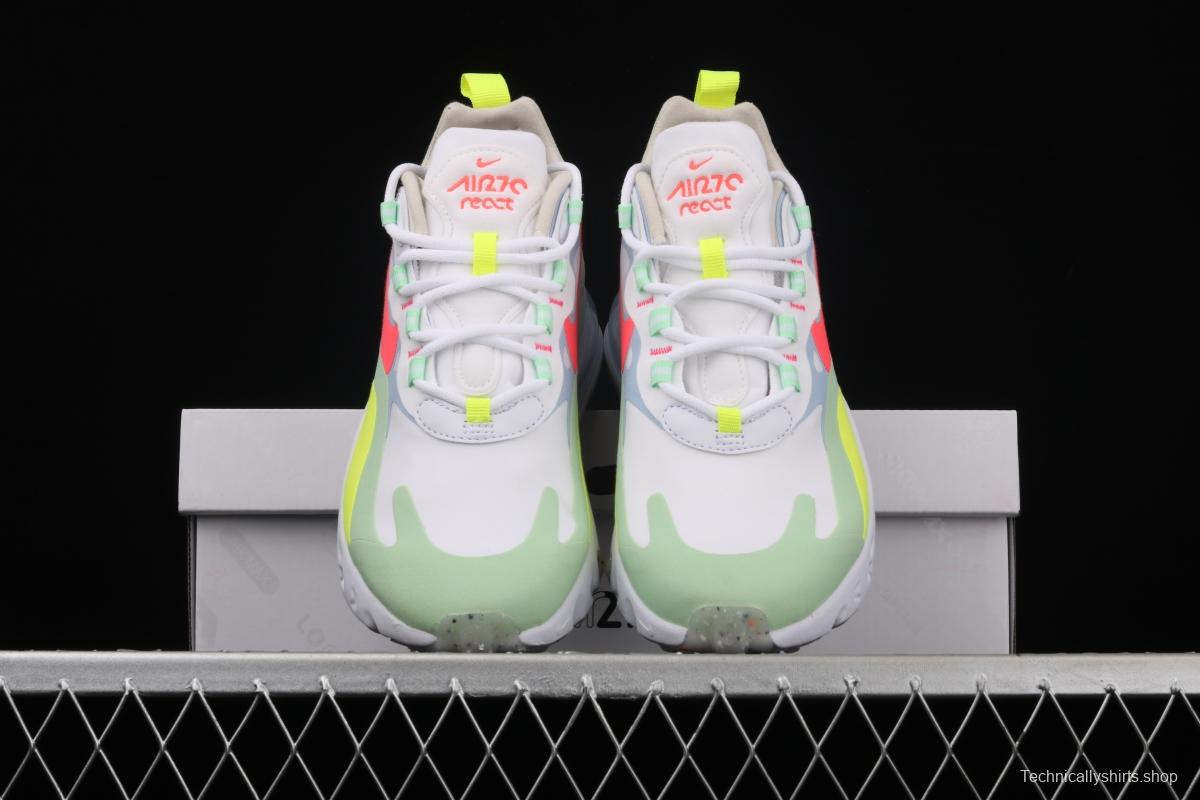 NIKE Air Max 270React new high-frequency mesh hollowing out function half-palm air cushion running shoes DB5927-161,