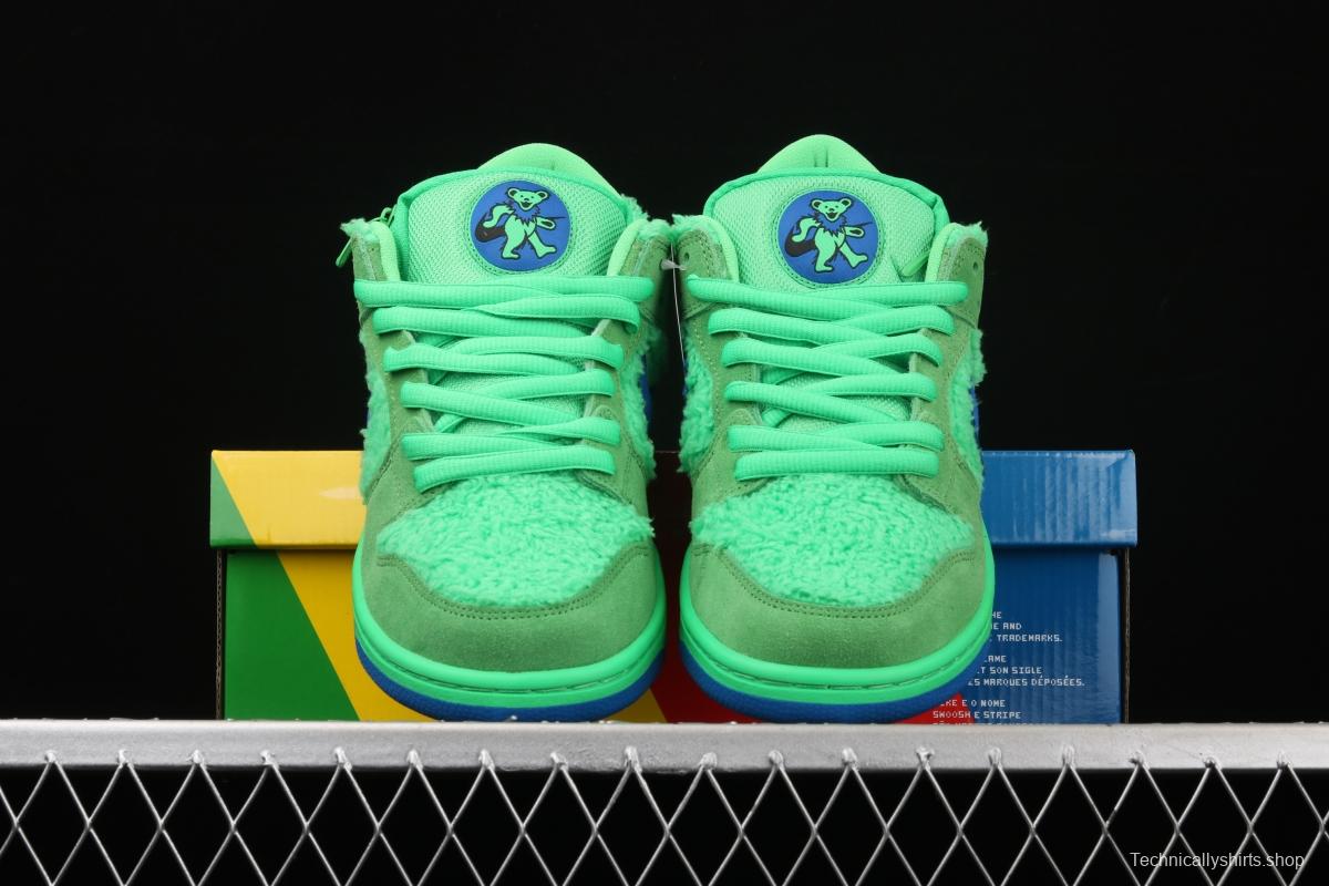 Grateful DeAdidas x NIKE SB DUNK Low Yellow Bear joint style green and blue bear sports skateboard shoes CJ5378-300