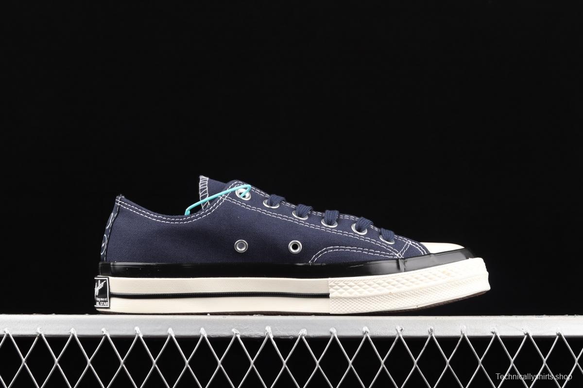 Fragment x Moncler x Converse 1970 S Fujiwara Hiroshi Fujiwara Tripartite name Classic low-top canvas shoes 172323C