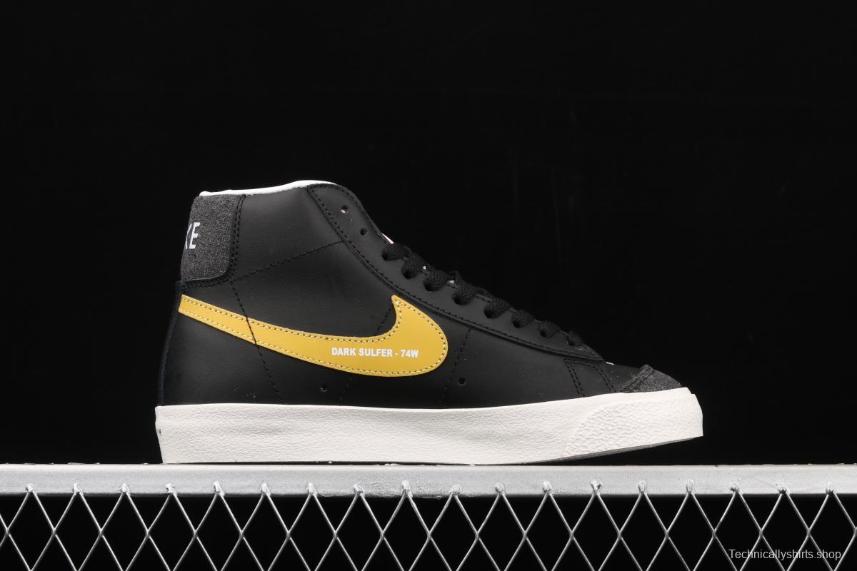 NIKE Blazer Mid'77 Trail Blazers four-color hook black high-top casual board shoes DA2142-046