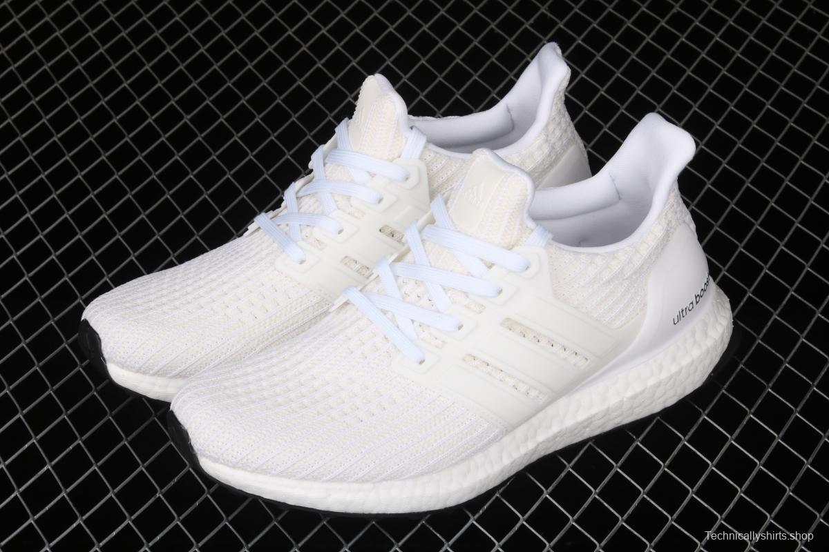 Adidas Ultra Boost 4.0BB6168 fourth generation knitted striped pure white UB