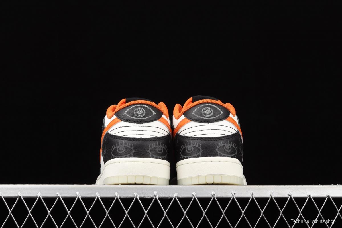 NIKE SB DUNK Low Halloween black, white and orange luminous Halloween SB rebound fashion casual board shoes DD3357-100