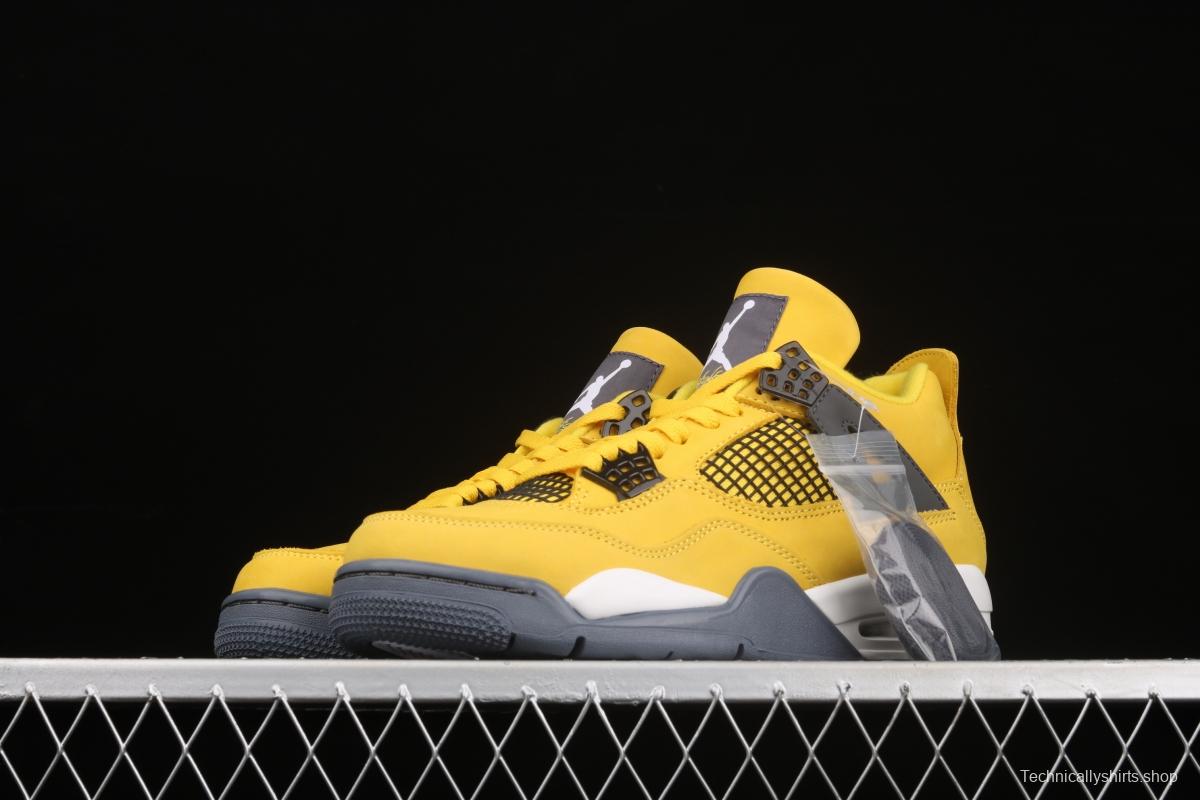 Air Jordan 4 Lightning duplicates white and yellow electric letter CT8527-700