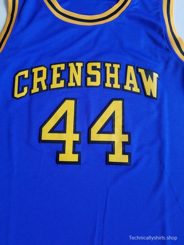 Bryant 44 Crenshaw High School Blue Basketball Jersey