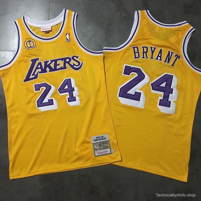 Men's Kobe Bryant Yellow Retro Classic Team Jersey