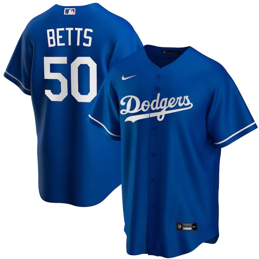 Men's Mookie Betts Royal 2020 Alternate Official Player Team Jersey