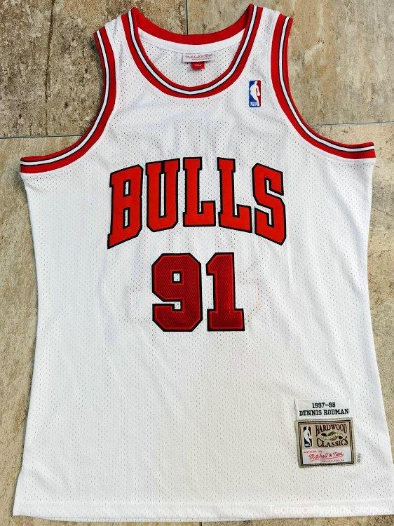 Men's Dennis Rodman White Retro Classic Team Jersey