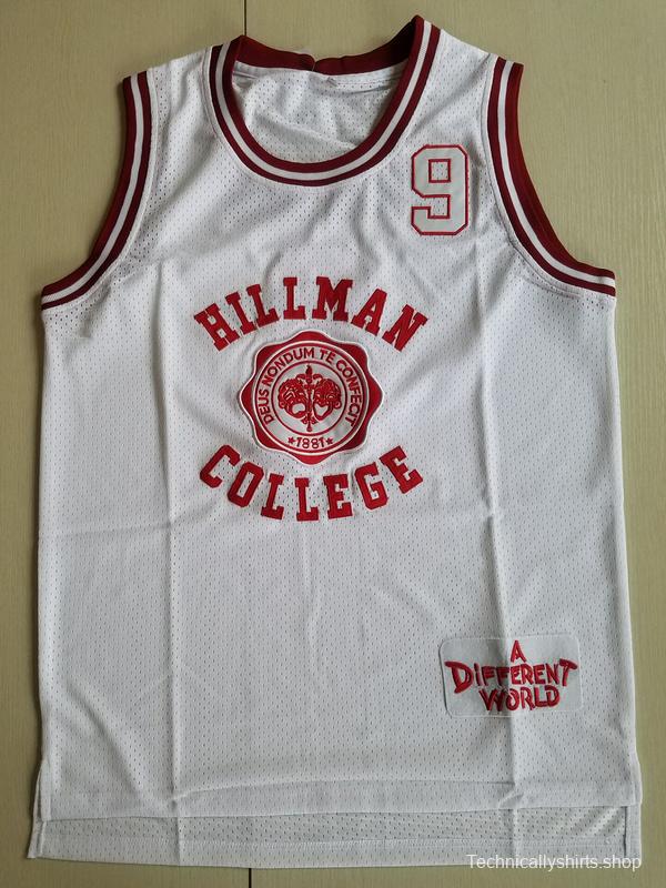 Dwayne Wayne 9 Hillman College Theater White Basketball Jersey A Different World