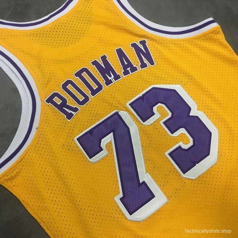 Men's Dennis Rodman Yellow Retro Classic Team Jersey