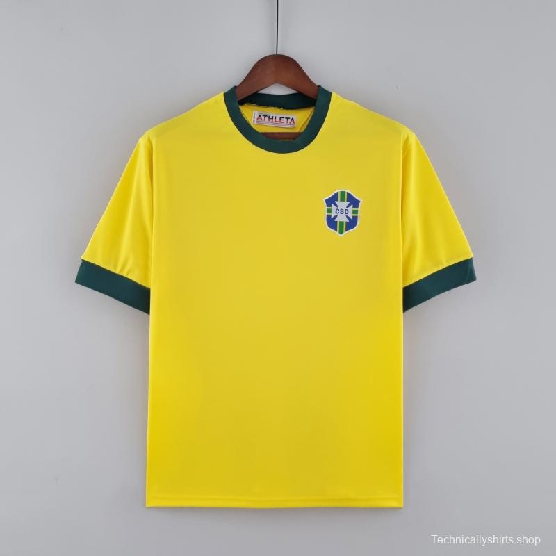 Retro Brazil 1970 Home Soccer Jersey