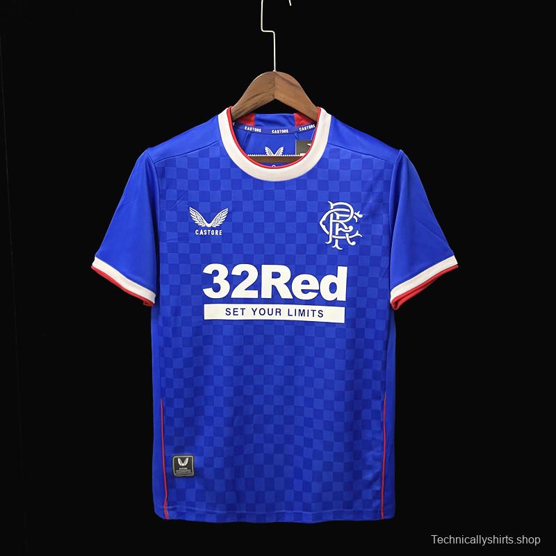 22/23 Rangers Home  Soccer Jersey