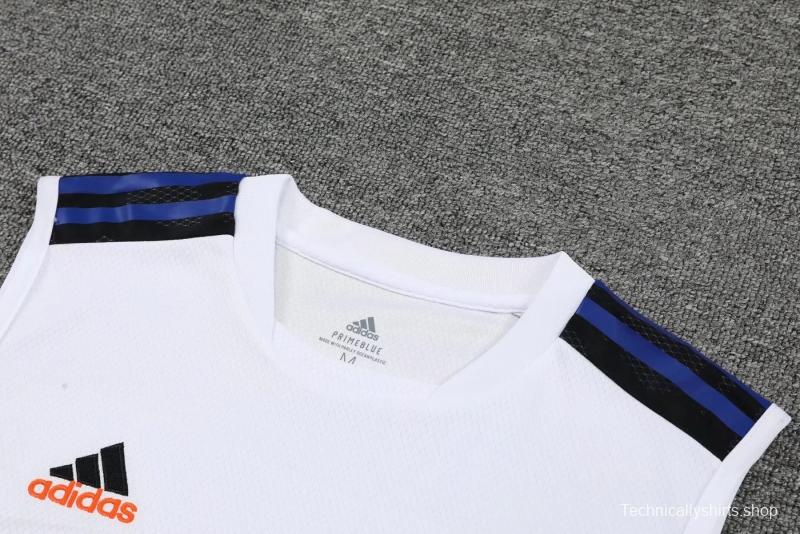 22/23 Real Madrid Pre-match Training Jersey White Vest