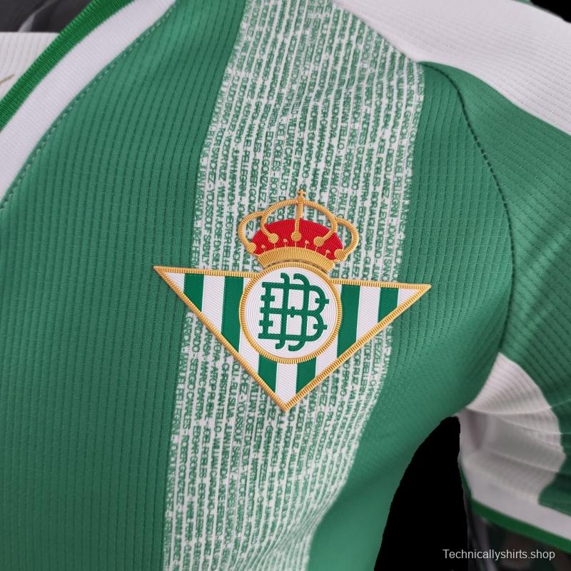 Player Version 22/23 Real Betis King's Cup Version Home Soccer Jersey