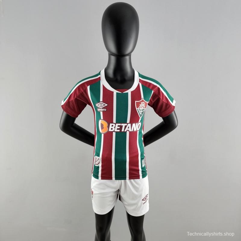 22/23 Kids Kit Fluminense Home Size16-28 Soccer Jersey