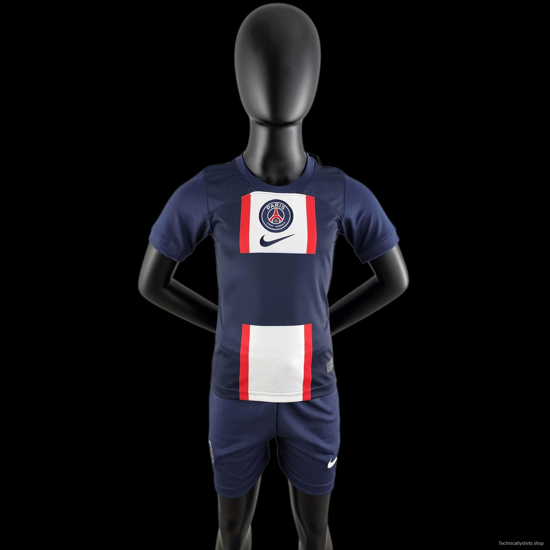 22/23 Kids Kit PSG Home Size：16-28 Soccer Jersey